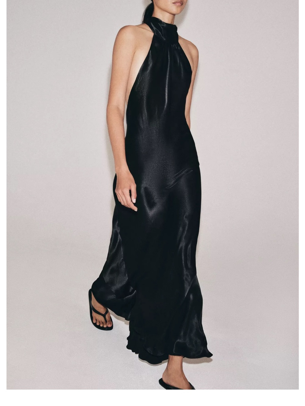 ZW COLLECTION SATIN EFFECT HALTER DRESS